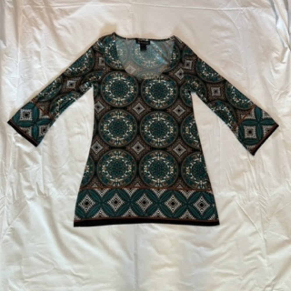 INC International Concepts Top Shirt Mid Sleeve Small